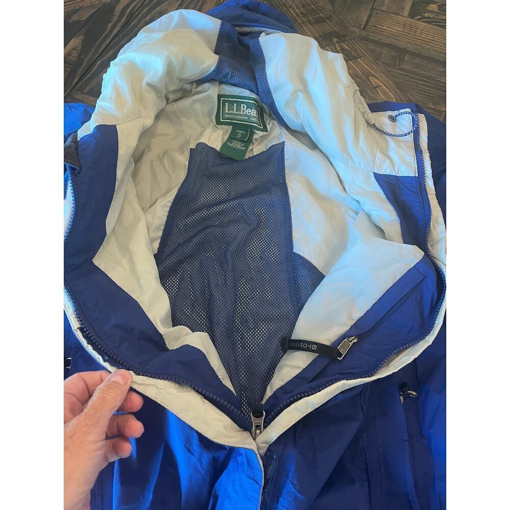 VTG LL BEAN FULL ZIP NYLON RAIN JACKET COAT WOMEN XL HIKING OUTDOOR LIGHTWEIGHT - Picture 13 of 14